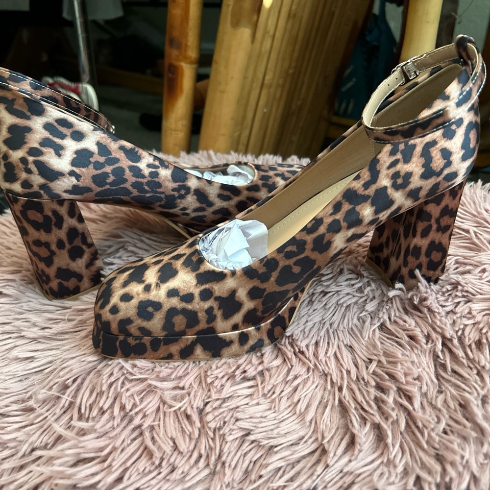Leopard Print Platform Heels